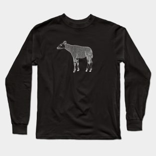 Okapi Ink Art - African animal drawing - black and white Long Sleeve T-Shirt